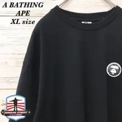 《激レア》エーエイプ APE☆Tシャツ XL 胸ロゴ ブラック T715