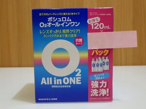 P279-40365 使用期限2025/7 ボシュロム O2オールインワン 120mL×5本セット ハードレンズ洗浄/保存剤 全てのO2ハードレンズに使用できます