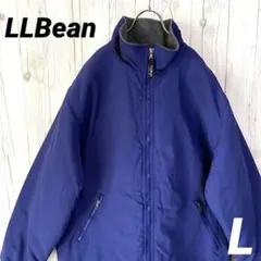 LLBEAN エルエルビーン ジップアップブルゾンジャケット　ジャンバ―　L　青