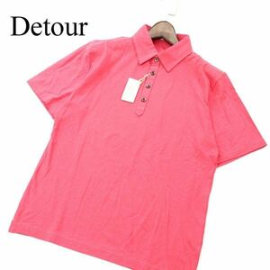 【新品 未使用】 Detour デトワー 春夏 半袖 ポロシャツ Sz.48　メンズ 日本製　A2T05617_5#A