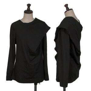 コムデギャルソンCOMME des GARCONS ウールホルターデザインカットソー 黒M