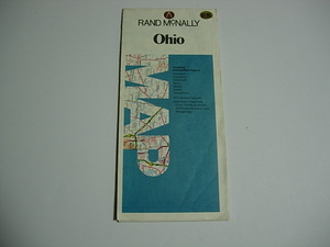 海外地図　USA オハイオ州　ロードマップ 1990年代前半　RAND McNALLY