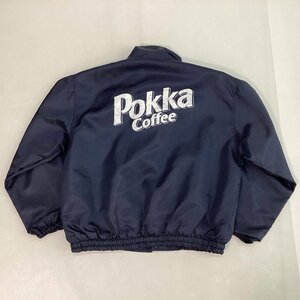 ■希少 当時物 Pokka Coffee ポッカ コーヒー ナイロンジャケット 裏フリース 非売品 懸賞 ジャンパー ブルゾン サイズ不明 黒/0.82kg■