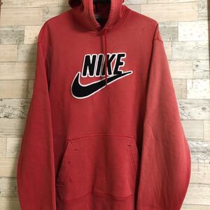 NIKE ナイキ ビッグロゴ スウッシュ ワッペン HOODIE ロゴ裏地 フリース パーカー