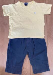 ラルフローレン　POLO RALPH LAUREN 黄色Tシャツ ＋　BREEZE ハーフパンツ セット (サイズ:90cm)