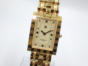 358272【1円スタート】GIVENCHY ジバンシー 稼動品 B274946 スクエア メンズ 時計 クオーツ ケース23mm