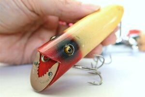 1920年代 レア HEDDON BASSER GE L オールドルアー / ZEAL 道楽 ハトリーズ ザウルス ABU BALSA50 などの ウッドルアー好きに