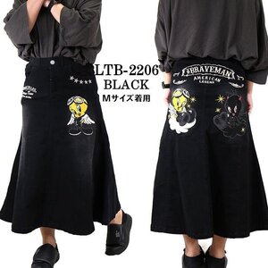 The BRAVE-MAN × LOONEY TUNES ルーニー テューンズ 【定価\16800＋税】 デニムスカート LTB-2206 BLACK サイズ XL