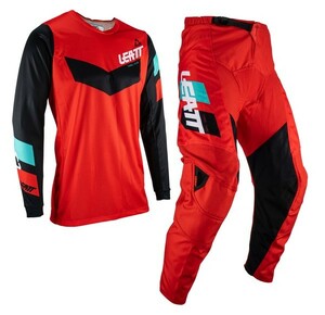 L/34インチ MXウエア 上下セット LEATT 23 3.5 RideKit レッド ジャージ＆パンツ モトクロス 正規輸入品 WESTWOODMX