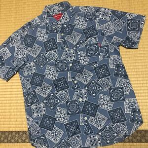 [希少　美品] Supreme シュプリーム　バンダナ　シャツ15SS Bandana Shirt ペイズリー柄　入手困難　最終値下げ　