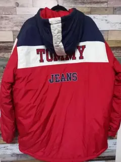 TOMMY JEANS　トミージーンズ　マルチカラー　中綿ナイロンジャケット　L