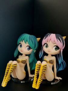 Q posket Qposket うる星やつら ラム LUM ノーマルカラー（緑 グリーン） & レアカラー（ピンク） 2種 用台座