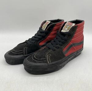 【23.5cm】90s Vintage VANS SK8 HI TOP BLACK 90年代 ヴィンテージ バンズ スケート ハイ トップ ブラック スケハイ USA製 2548