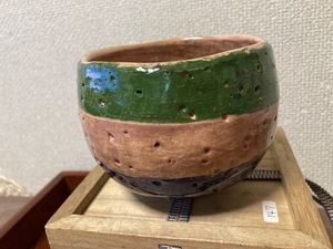 　王仁三郎　楽茶碗　　保管箱　本物返品OK　　２４０９０６−１１