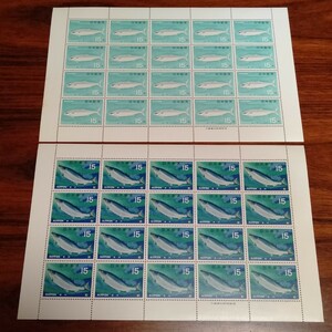 G059 未使用 切手600円分 魚介シリーズ さけ ぶり シート 古い切手 コレクション まとめて