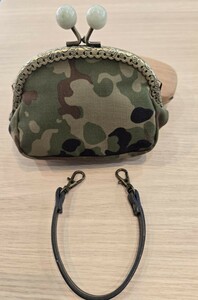 (新品)手作り迷彩色　がま口財布 がま口