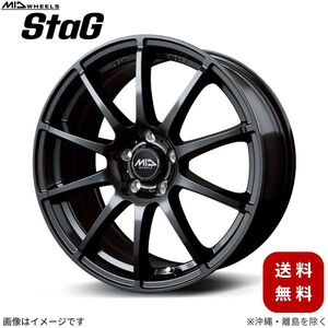 アルミホイール RAV4 50系 トヨタ 【16×6.5- 5-114.3 INSET38 ストロングガンメタ】 マルカ MID StaG 1本 16インチ 5穴 インセット38