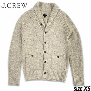 国内正規品■J.CREW (ジェイクルー) ショールカラー ローゲージ ニット カーディガン XS 灰 ミックスグレー アメカジ