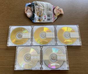 新品 未使用 MD TDK 金のMD 銀のMD 80分 5枚 当時物 ミニディスク レア 廃盤 レトロ minidisc MDディスク mini disc 金 3枚 銀 2枚 DISC 