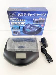 1円～☆【AZREX マルチ・チャージャーV2 乾電池充電器 AX-010V2】中古品/マルチチャージャー/アルカリ電池/ニッケル水素充電池/動作品 ☆