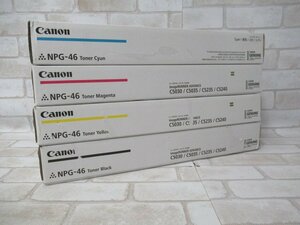 新TN 0147) 未使用品 Canon NPG-46 キャノン トナーカートリッジ ブラック/シアン/イエロー/マゼンタ 4色セット 純正トナー