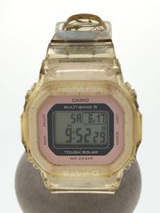 CASIO◆ソーラー腕時計・Baby-G/デジタル/GRY/CLR