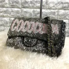 美品　CHANEL　シャネル　ココキューバ　スパンコール　チェーン　ショルダー