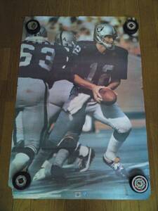 NFL OAKLAND RAIDERS Ken Stabler vintage poster