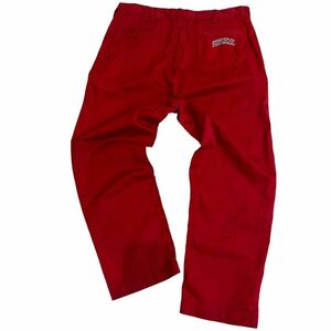 【極美品】Supreme Chino Pant RED シュプリーム　チノパン　ロゴ刺繍　赤　パンツ ストレートパンツ　サイズ34 L