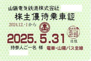 山陽電気鉄道(山陽電鉄) 株主優待乗車証 (電車・山陽バス全線) 定期型 2025.5.31迄　③