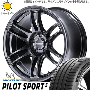 225/50R18 サマータイヤホイールセット アルファード etc (MICHELIN PilotSPORT5 & RMPRacing R26 5穴 114.3)