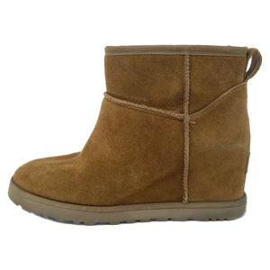 UGG アグ W CLASSIC FEMME MINI クラシックフェムミニ ショートブーツ ブラウン US6/23cm 1104609