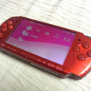 SONY【PSP本体】PSP-3000／ラディアントレッド／動作確認済み／メモリー8GB付き／プレイステーションポータブル／PlayStation／ソニー