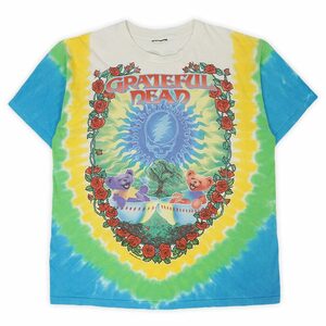 グレイトフルデッド Grateful Dead 90s バンドTシャツ SCARLET FIRE スカル スカル ベアー 古着 (-2550) タイダイ染め L相当