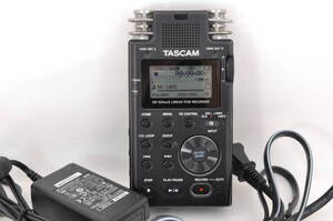 [KXK39]動作品 タスカム TASCAM DR-100MKII リニアPCMレコーダー ボイスレコーダー 24bit/96kHz対応 電源アダプター付き XLR端子対応