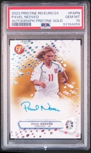 2023 TOPPS PRISTINE ROAD TO UEFA EURO AUTOGRAPHS PAVEL NEDVED GOLD /50 パベル・ネドベド 直筆サインカード PSA10 GEM MINT