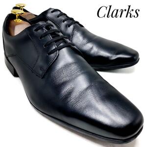 ☆即決・送料無料☆Clarks クラークス プレーントゥ 15103 黒 ブラック 25cm　革靴 ビジネスシューズ フォーマル カジュアル 本革 メンズ