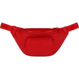 希少★新品本物【赤】LACOSTE Waist Bag ラコステ コラボ ウエストバッグ 型押 レザー 正規店購入 シュプリーム 限定入手困難 Supreme 19SS