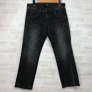 Lee × BEAMS リー ビームス 別注 95276 カットオフ ストレートデニムパンツ SIZE: 29 ブラックデニム LH632024080105