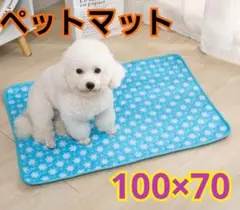 ペットマット　ペットシーツ　XL　ブルー　大型犬 猫　雪結晶柄　洗濯可　厚め