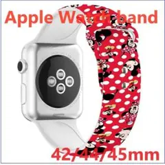 Apple Watch バンド　プリントバンド 42/44/45ｍｍ　red