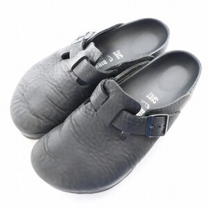 ビルケンシュトック BIRKENSTOCK BOSTON ボストン サンダル フラット レザー 27cm 黒 ブラック /BB メンズ