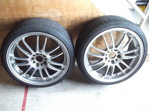 2本のみRAYS鍛造軽量RE30-18インチOFF+52-8.5J-PCD114.3-5H+おまけタイヤ225/35R18