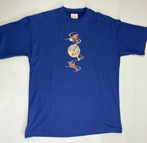 カールヘルム　ピンクハウス　メンズ　Mサイズ 古着　美品　ブルー　半袖Tシャツ 和柄　金魚