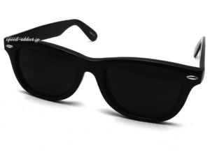 強化 WELLINGTON SUNGLASS BLACK × SMOKE/バイカーシェードサングラスオートバイ自動二輪スクーター単車ツーリングウェリントンあぶデカ