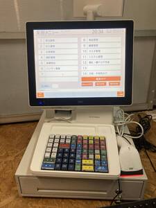 美品　TEC 東芝テック プリンタ一体型POSターミナル QT-200-V1-51WA-R　キーボード・タッチスキャナー・ドロワー付き　鍵2本　2023年