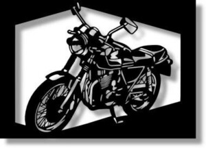 ホンダ(HONDA) GB250 クラブマンの切り絵　(1)【A4サイズ】[B4-025]