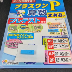 う-045 北海道版 プラスワンP 算数 3年 1学期 前期 教育同人社 問題集 プリント ドリル 小学生 テキスト テスト用紙 文章問題 計算※11