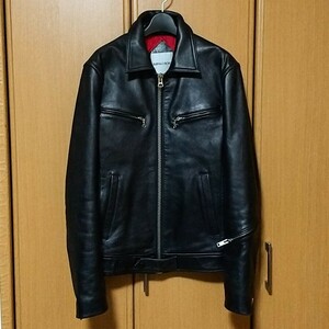 BUFFALO BOBS バッファローボブス シングルライダースジャケット サイズ2 馬革 ブラック 黒 ルイスレザー Lewis Leathers ドミネーター 666