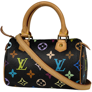 ルイ・ヴィトン Louis Vuitton ミニ スピーディ 2WAY ショルダー ハンドバッグ モノグラムマルチカラー ノワール M92644 レディース 中古